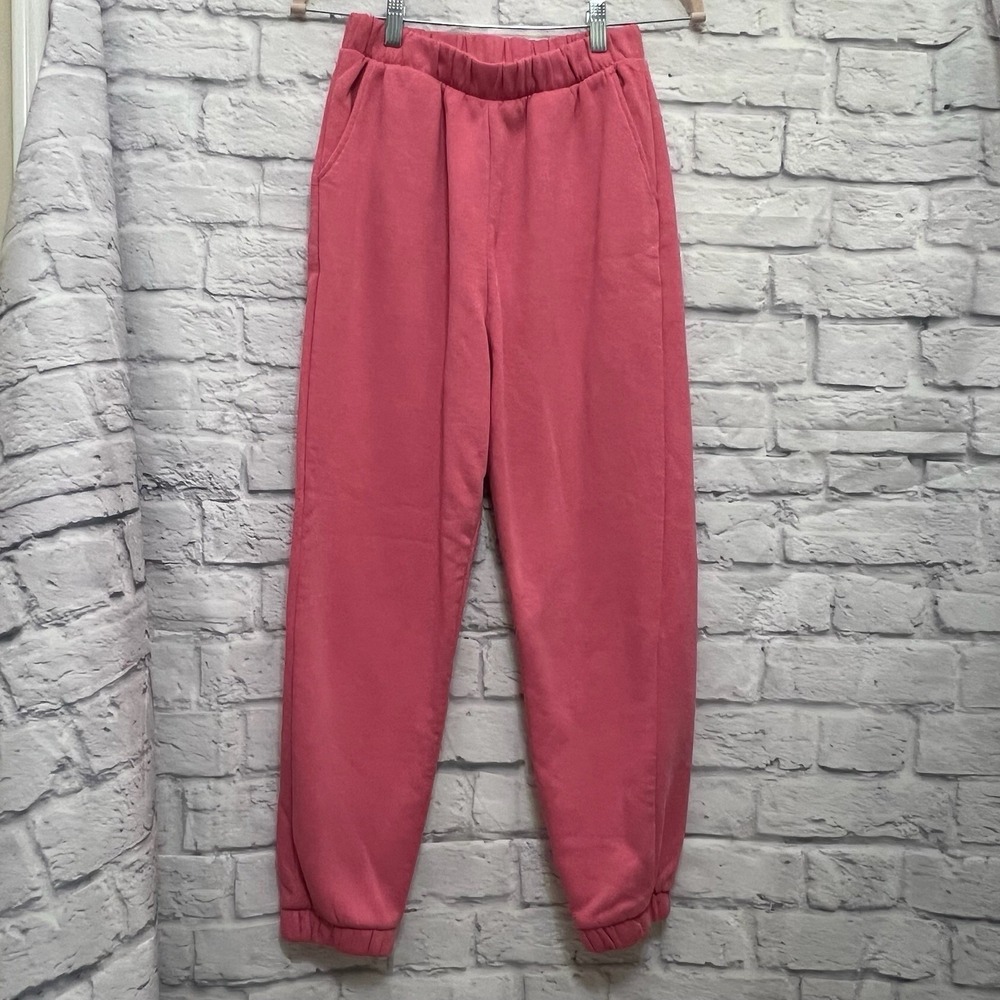 Zara Jogger Sweatpants Women's Size M Pink Pocket Athletic Casual Lounge
